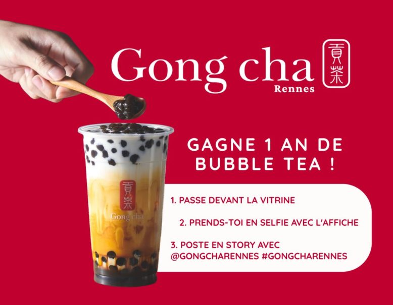 1 an de bubble tea à gagner avec Gonc cha